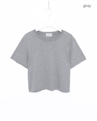 Round Simple Crop Short Sleeve T-Shirt
