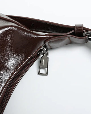 Buckle Leather Shoulder Bag