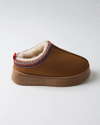 Ethnic suede platform shoes
