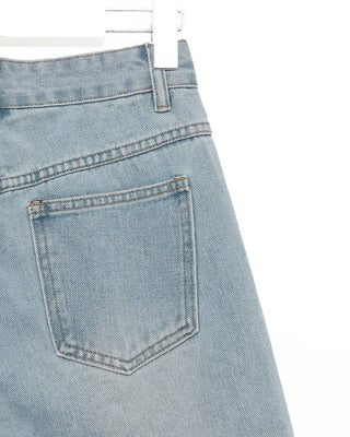 Wide denim pants