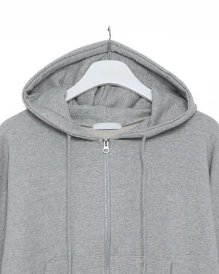 Two-way hooded zip-up