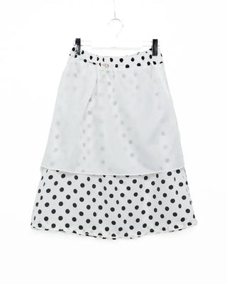 Polka Dot Frill Midi Skirt