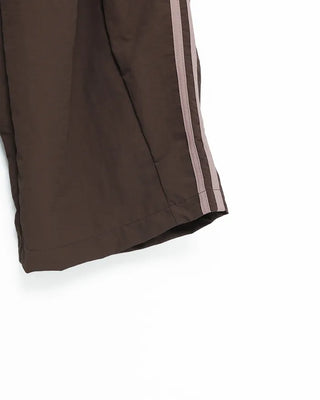 Nylon two-tone elastic waist pants