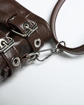 Square buckle shoulder bag