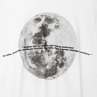 Moon print back point sweatshirt