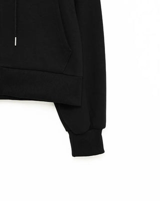 Cropped double-zip hoodie