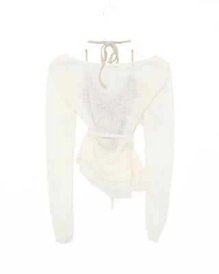 Layered ruffle knit