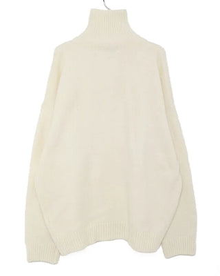 Half-neck zip-up knit
