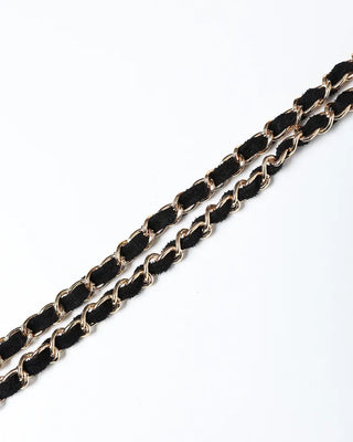 Suede quilted mini chain bag
