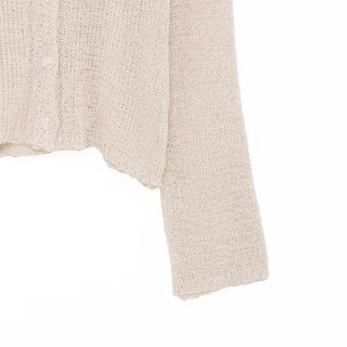 Ribbed sheer cardigan