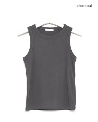 Rayon Blend Ribbed Tank Top