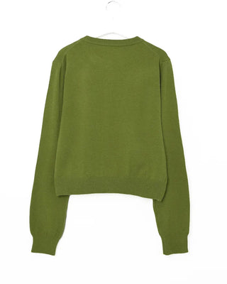 Colored long-sleeved cardigan