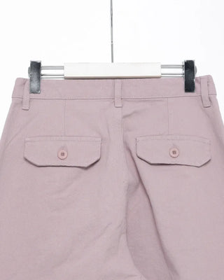 Cotton pants with back flap pockets