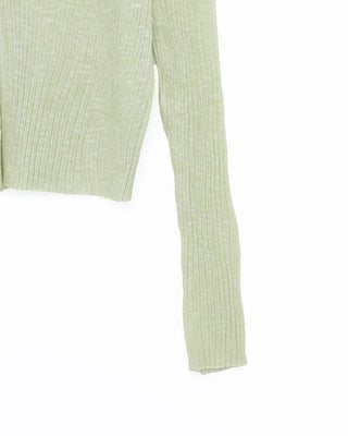 See-through ribbed cardigan