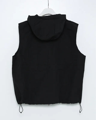 Double-zip hooded vest