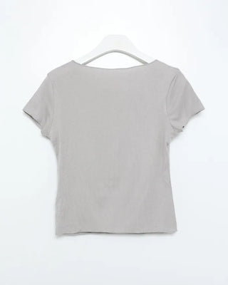 Sheer bustier & short-sleeved T-shirt set