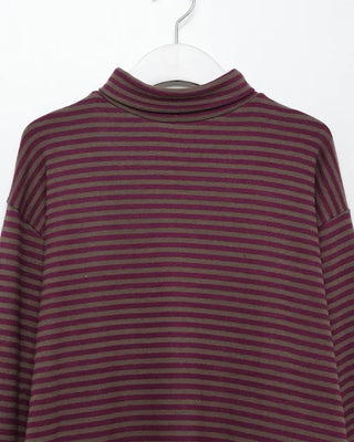 Turtleneck striped long-sleeve T-shirt