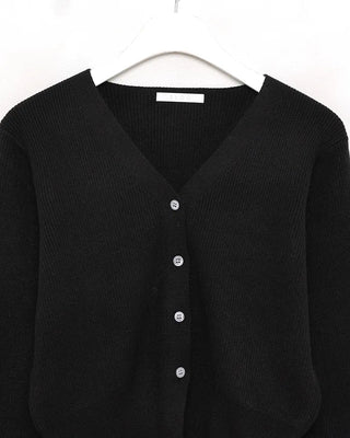 Voluminous V-neck cardigan