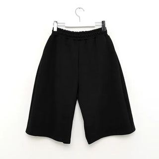 Waist drawstring Bermuda jersey pants