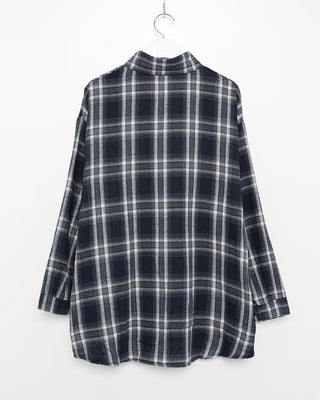 Loose-fitting big check shirt