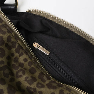 Leopard print tote and shoulder bag