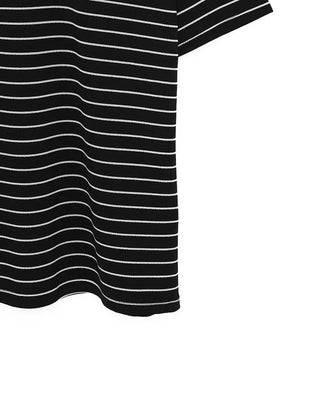 Striped oversized short-sleeved T-shirt