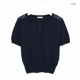 Mini button detail knit