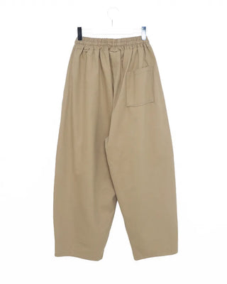 Two-pleat wide cotton pants