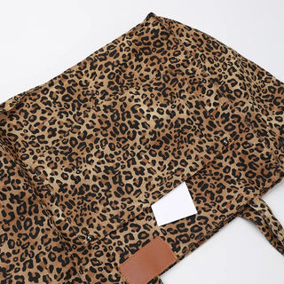(Unisex) Leopard Big Canvas Shoulder Bag