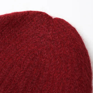 Knitted strap earmuff beanie
