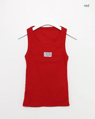 Bust One Tag Slim Rib Tank Top