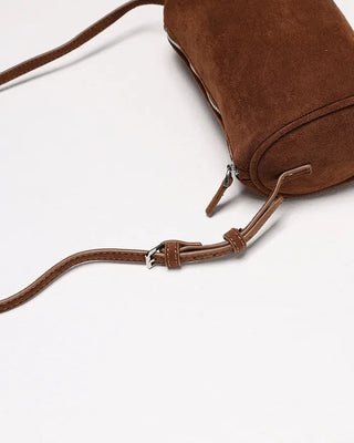 Suede Square Belt Shoulder Bag