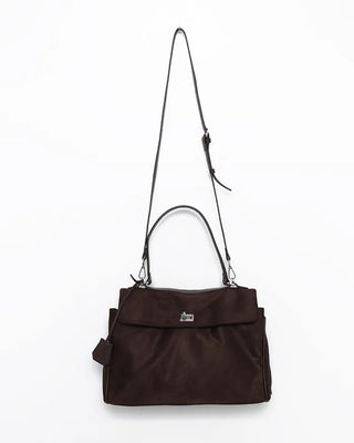 2-way one-shoulder suede Kelly bag