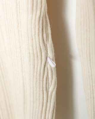 Slit Button Rib Knit