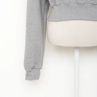 One-off shoulder cropped sweatshirt