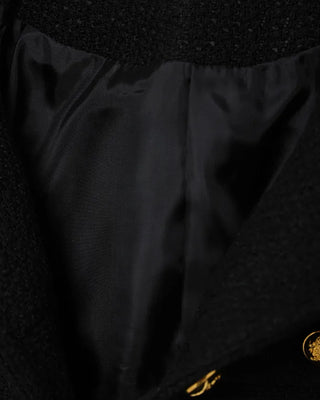 Gold button round tweed jacket