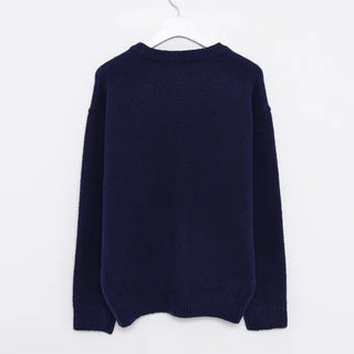 Drop Shoulder Oversized Round Knit