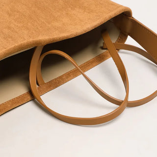 Simple suede tote bag