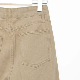 Tucked wide-leg pants