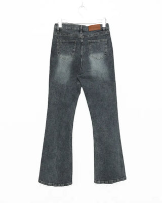 Washed bootcut denim