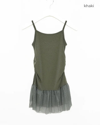Polka Dot Frill Layered Camisole