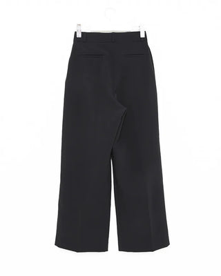 High-waisted banding pintuck slacks