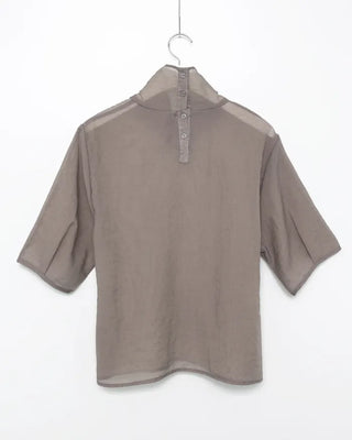 High-neck sheer blouse