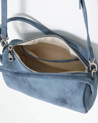 2-Way Suede Mini Handbag Boston Bag