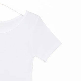 Basic slim plain short-sleeved T-shirt
