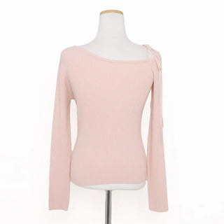 Ribbon Off-Shoulder Knit