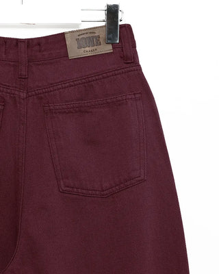 Colored wide rayon-blend cotton pants