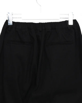 Cotton pintuck wide-leg pants