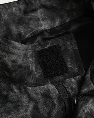 Tie-dye cropped military jacket