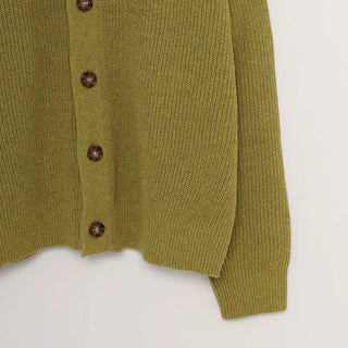 Collared knit cardigan